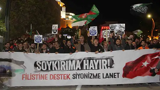 Elazığ'da binlerce kişi Filistin için bir araya geldi