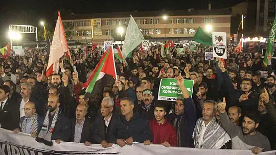 Elazığ'da binlerce kişi Filistin için bir araya geldi