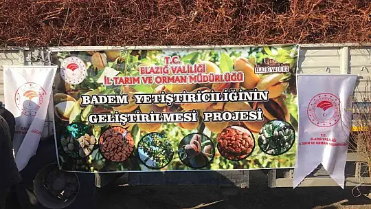 Elazığ'da çiftçiye 68 bin 500 adet badem fidanı dağıtıldı
