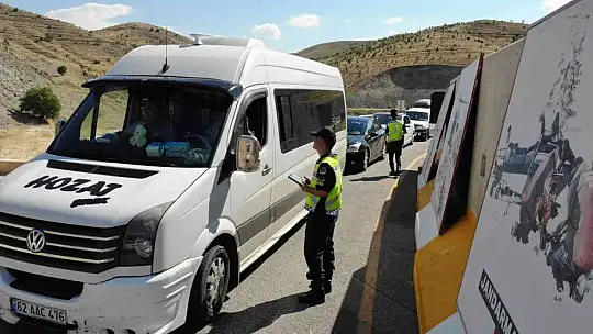 Elazığ'da dron destekli trafik denetimi