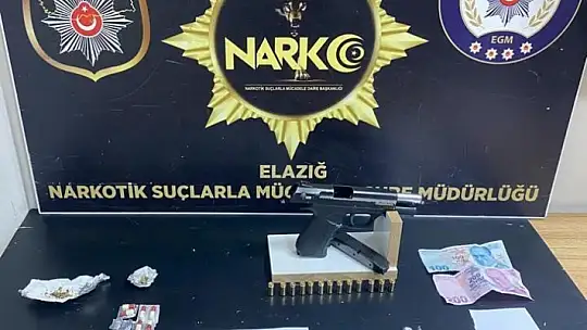 Elazığ'da güven uygulaması: Ruhsatsız silah ve uyuşturucu madde ele geçirildi