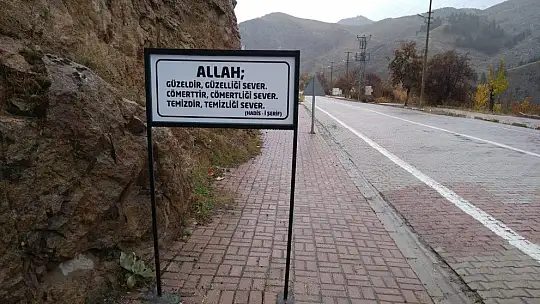 Elazığ'da hadis ve özlü sözler ile temizlik uyarısı