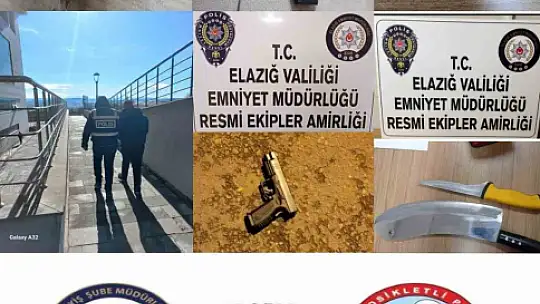 Elazığ'da haklarında kesinleşmiş hapis cezası bulunan 5 zanlı yakalandı