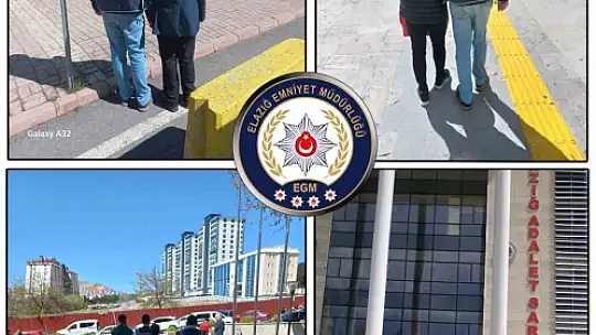 Elazığ'da haklarında kesinleşmiş hapis cezası bulunan 35 kişi yakalandı