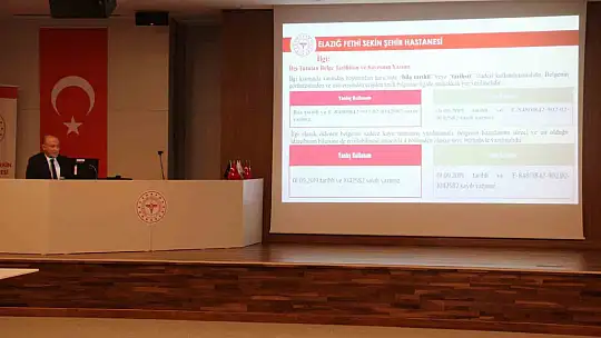 Elazığ'da hastane çalışanlarına yazışma kuralları eğitimi