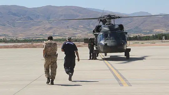 Elazığ'da helikopter destekli trafik denetimi