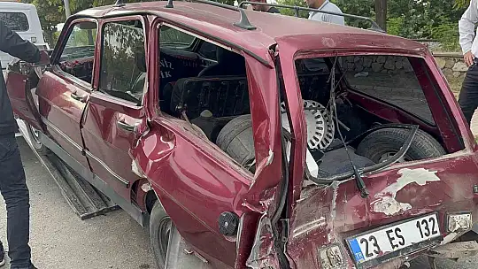 Elazığ'da ilginç kaza: Aracın direksiyonu kırıldı