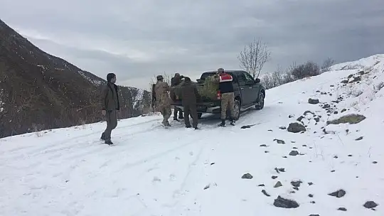 Yaban hayatı için doğaya yem bıraktı