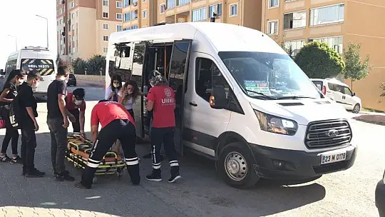 Elazığ'da minibüsten düşen kadın yaralandı