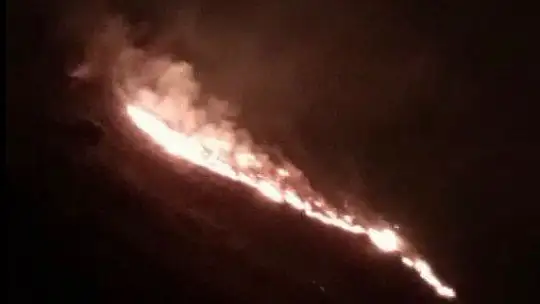 Elazığ'da örtü yangını, ekipler müdahale ediyor