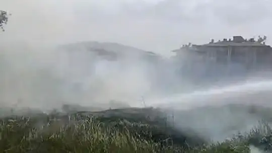 Elazığ'da otluk alanda yangın