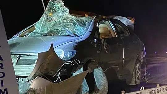 Elazığ'da otomobil takla attı, sürücü yaralı kurtuldu