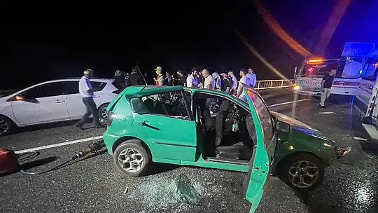 Elazığ'da otomobil demir korkuluklara çarptı: 1 ölü,5 yaralı