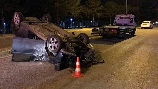 Elazığ'da otomobil takla attı: 1 yaralı