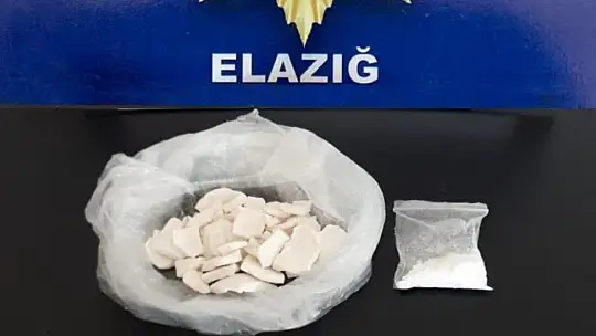 Elazığ'da polisin şüphelendiği şahıstan, kokain ele geçirildi