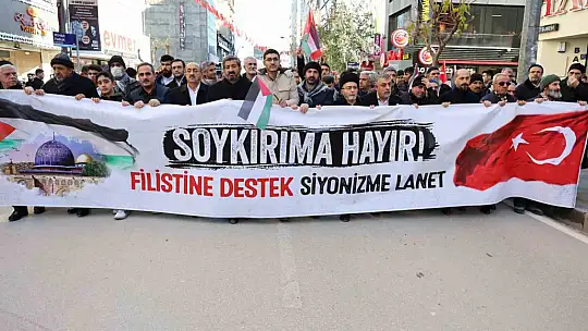 Elazığ'da teröre lanet, Filistin'e destek yürüyüşü