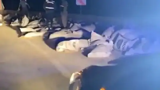Elazığ'da tonlarca yem tır dorsesinden yola saçıldı