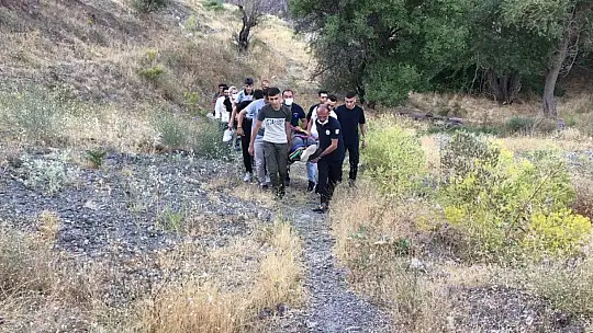 Elazığ'da uçurumdan düşen genç yaralandı
