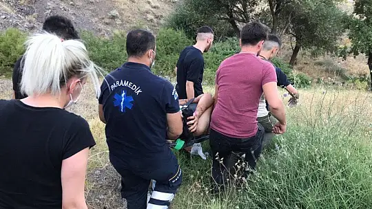 Elazığ'da uçurumdan düşen genç yaralandı