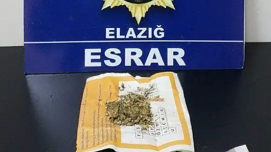 Elazığ'da uyuşturucu ile mücadele:2 tutuklama