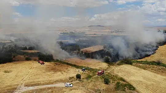 Elazığ'da yangın saatler sonra kontrol altına alındı, 800 dönüm ekili arazi kül oldu