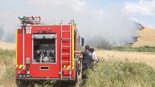 Elazığ'da yangın saatler sonra kontrol altına alındı, 800 dönüm ekili arazi kül oldu