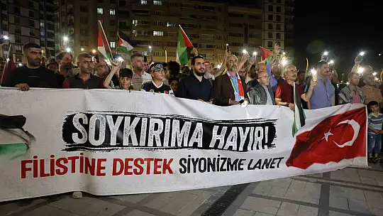 Elazığ'da yüzlerce kişi Filistin için yürüdü