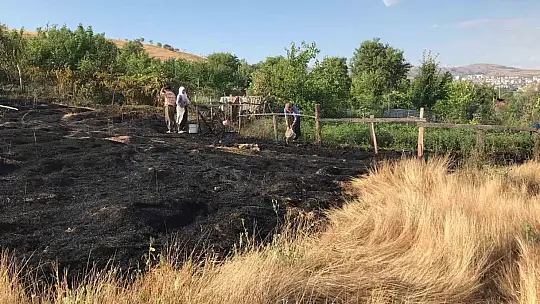 Elazığ'daki bahçe yangınında 10 dönüm alan zarar gördü