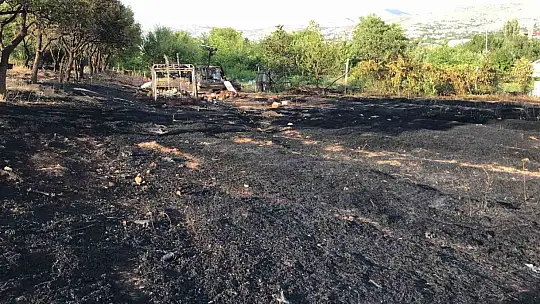 Elazığ'daki bahçe yangınında 10 dönüm alan zarar gördü