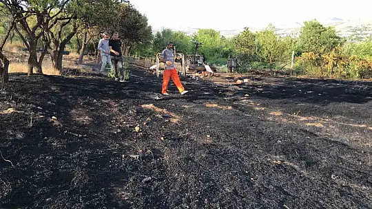 Elazığ'daki bahçe yangınında 10 dönüm alan zarar gördü