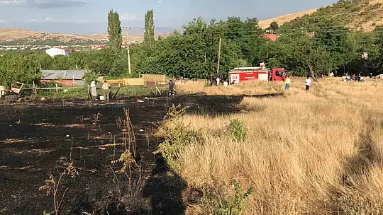Elazığ'daki bahçe yangınında 10 dönüm alan zarar gördü