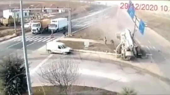 Elazığ'daki feci kaza anı kamerada