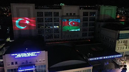 Elazığ'dan Azerbaycan'a bayraklı kardeşlik mesajı