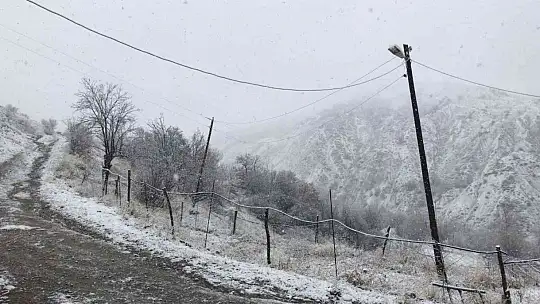 Elazığ'ın yüksek kesimlerinde kar etkili oldu