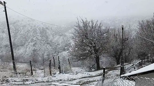 Elazığ'ın yüksek kesimlerinde kar etkili oldu