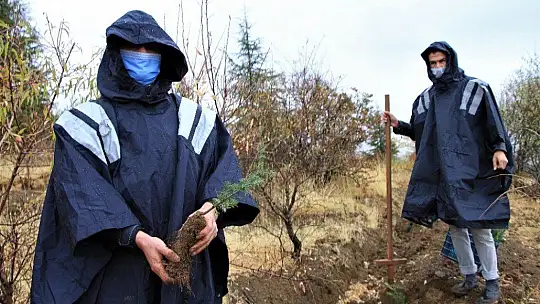 Elazığ polisi, depremlerde hayatını kaybedenlerin anısına fidan dikti
