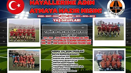 Elazığ Yolspor yeni yıldızlarını seçecek