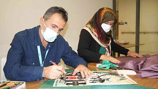 Fethi Sekin Şehir Hastanesinde açılan el sanatları kursu..