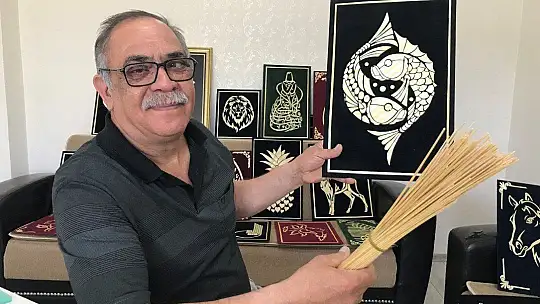 Görenler, ekin sapı olduğuna inanamıyor, sapı sanata dönüşüyor