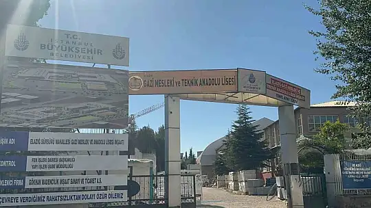 İBB Başkanı İmamoğlu'nun Elazığ'da yaptıracağı okulda yangın