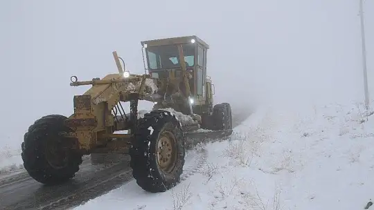 Kar Elazığ'da 14 köy yolunu ulaşıma kapattı