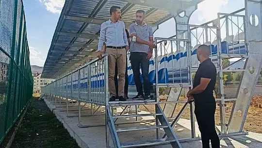 Karakoçan'da yapımı devam eden spor tesislerinde sona gelindi