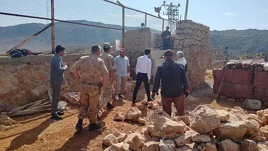 Kaymakam Şan, yol yapım çalışmalarını inceledi