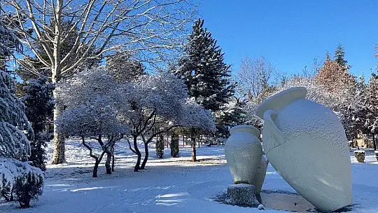 Elazığ Güne Karla Uyandı