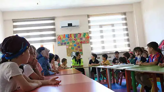 Kur'an kursu öğrencilerine trafik eğitimi verildi