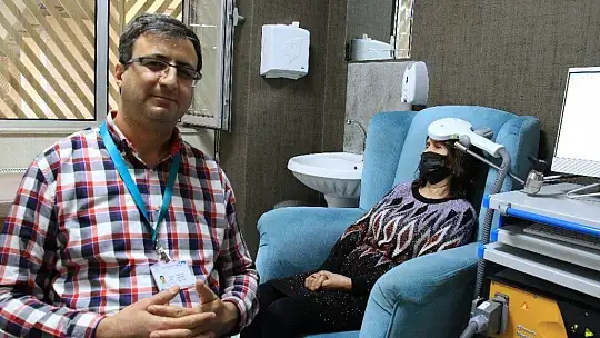Manyetik uyarım cihazı ile psikiyatrik tedavi