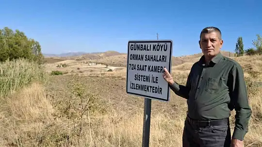 Muhtardan örnek davranış: Ormanlık alanı korumak için güvenlik kamerası kurdu