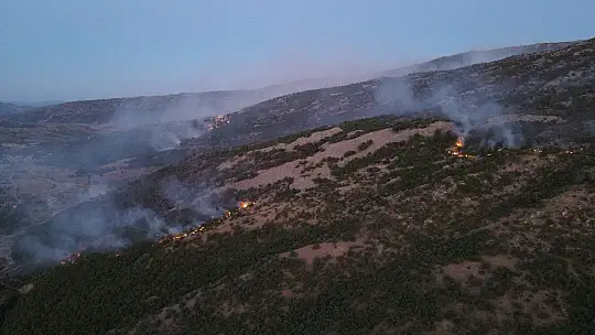 Orman yangınını söndürme çalışmaları çok sayıda ekiple sürüyor