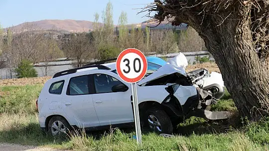 Otomobil ağaca çarptı: 2 yaralı