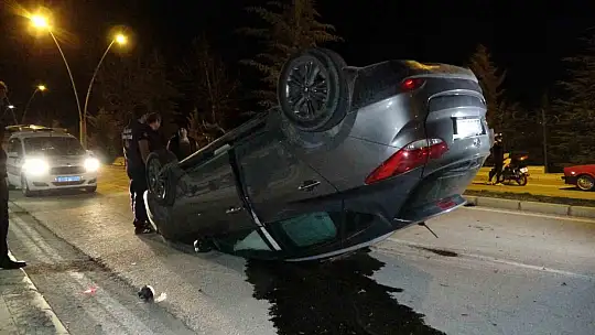 Otomobil takla attı, emniyet kemeri takan sürücünün burnu bile kanamadı